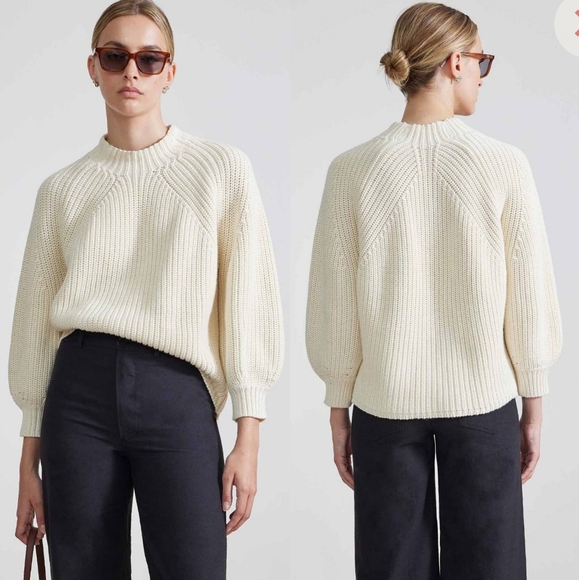 Apiece Apart Eco Nueva Merel Sweater-Cream - Picture 1 of 12